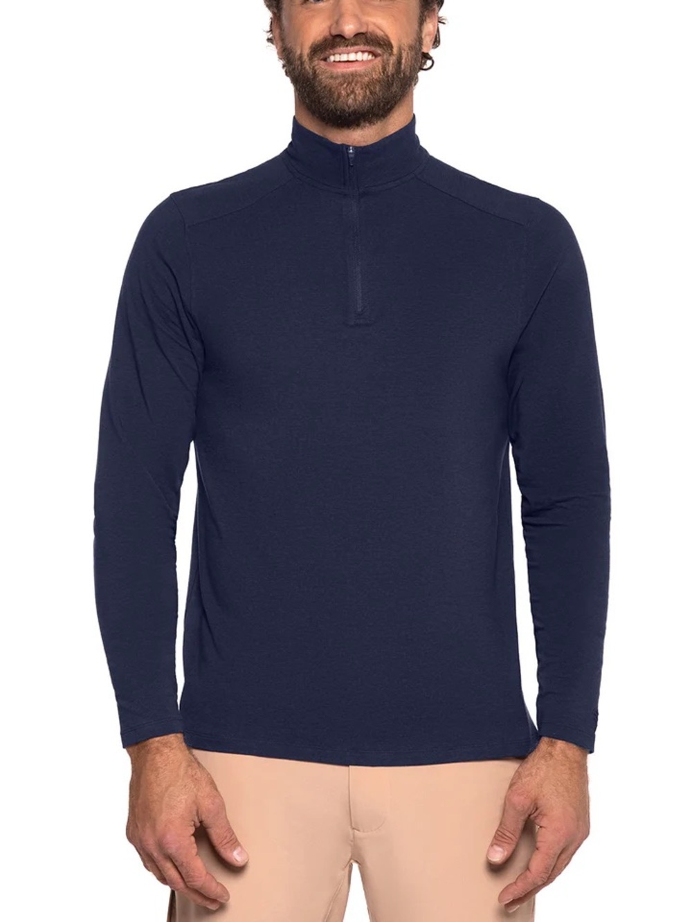NWT Coolibar UPF50+ Men's Sonora Quarter-Zip | Navy Blue Golf Athleisure NEW  13